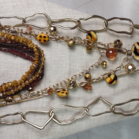 Bold Gold Necklace Bundle 4pc Assortment - Picture 2 of 14